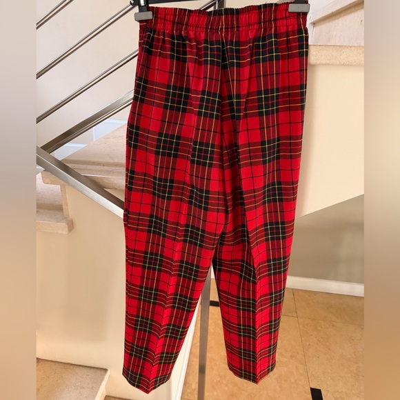 Vintage Bill Blass Classic Red Plaid Pants - Picture 2 of 14